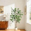 Artificial Ficus Tree Indoor, Faux Silk Plant with Wood Trunk, Lifelike Fruits, Planter & Moss for Home Office Decor - 4 of 4