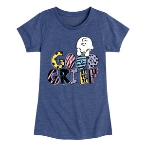 Girls' - Peanuts - Good Grief Charlie Brown Fitted Short Sleeve Graphic T-Shirt - 1 of 4