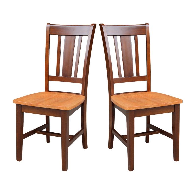 Set of 2 San Remo Splatback Chairs Cinnamon/Espresso - International Concepts, 6 of 13