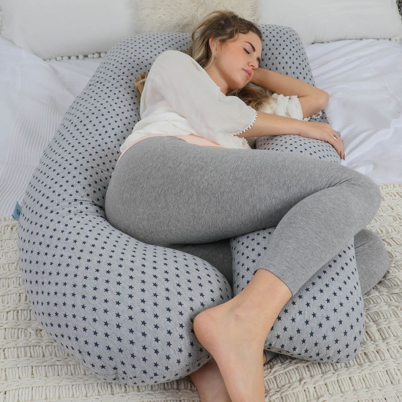 PharMeDoc Pregnancy Pillow, U-Shape Full Body Maternity Pillow, Jersey Cotton Cover, 4 of 6