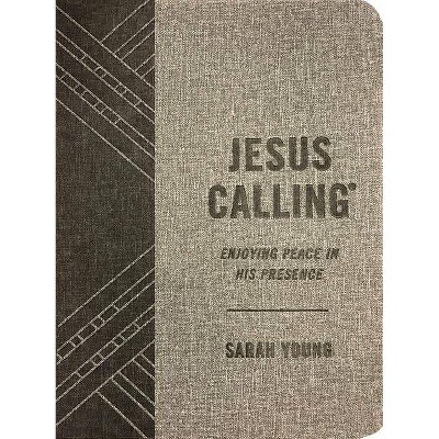 Jesus Calling (Textured Gray Leathersoft) - (Jesus Calling(r)) by  Sarah Young (Leather Bound)