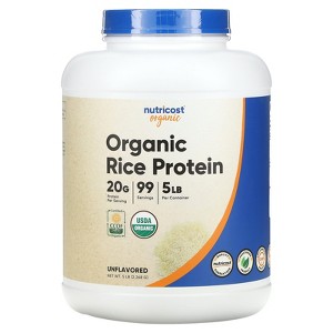 Nutricost Organic Rice Protein, Unflavored, 5 lb (2,268 g) - 1 of 2