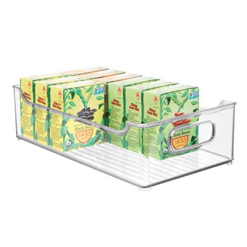 Mdesign Plastic Kitchen Food Storage Bin With Bamboo Lid, 4 Pack - Clear,  11.25 X 8 X 6 : Target