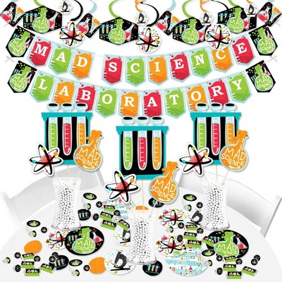 Big Dot of Happiness Scientist Lab - Mad Science Baby Shower or Birthday Party Supplies - Banner Decoration Kit - Fundle Bundle