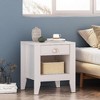 Lyngins Contemporary Faux Wood Nightstand, Side Table with Drawer & Open Cubby, End Table for Living Room, Small Table with Smooth Finish - 2 of 4
