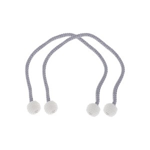 Unique Bargains Magnetic Buckle Medium Faux Pearl Curtain Strap Polyester Rare Earth Magnet 2 Pcs - 1 of 4