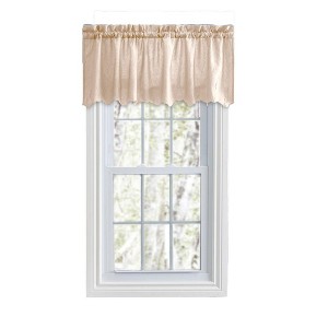 Ellis Curtain Portland Crushed Taffeta Rod Pocket Valance - 48x15", Natural - 1 of 4