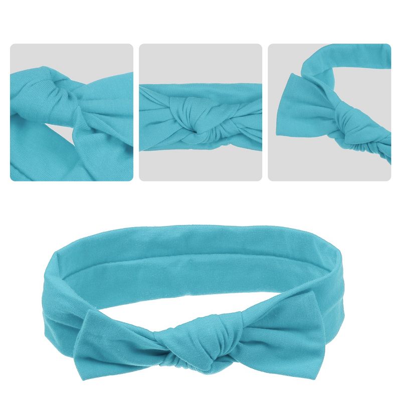 Unique Bargains Cotton Bow Headband Fashion Cute Hair Band for Teenager 7.3 Inch, 3 of 7