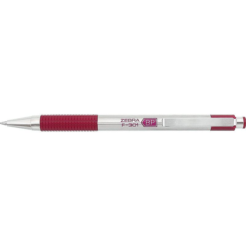 Zebra Pen F-301 Stainless Steel Retractable Ballpoint Pen 521182, 4 of 6