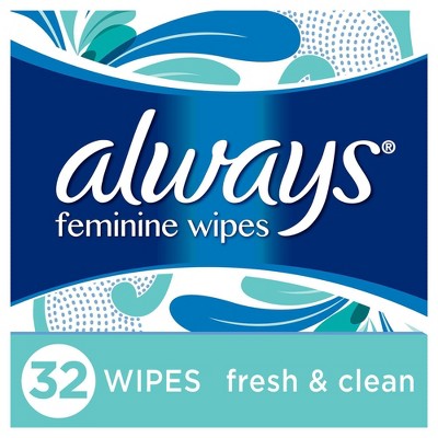 Always Feminine Wipes Fresh & Clean Soft Pack - 32ct