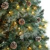 8ft. Frosted Tip Pine Artificial Christmas Tree with 500 Clear Lights, Pine Cones & 1112 Branches – Snow-Kissed X-Mas Tree - 4 of 4