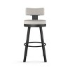 Amisco Morgan Upholstered Barstool Silver/Black: 360 Swivel, Polyester, Steel Frame, 300lb Capacity - 3 of 4