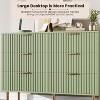 6-Drawer Fluted Bedroom Dresser with Large Capacity Drawers, Anti-Tip Straps and Sturdy Metal Handles for Living Room & Hallway - 3 of 4