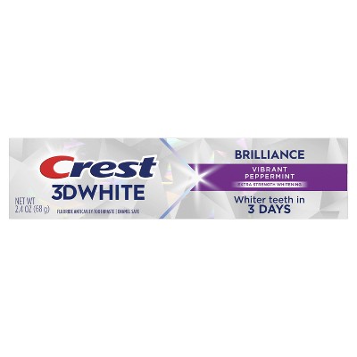 Crest 3D White Brilliance Vibrant Whitening Toothpaste - Peppermint - 2.4oz