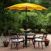 Northlight 8.85ft Outdoor Patio Lotus Umbrella with Hand Crank, Yellow - 2 of 4