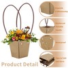 Unique Bargains Floral Bouquet Bag with Handle for Birthday Wedding Christmas Yellowish Brown 10 Pcs - 3 of 4