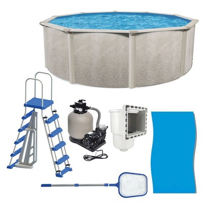 Aquarian Above Ground Steel Frame Pool Complete DIY Kit, 21' x 52", Phoenix
