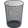 Rolodex 4 1/2 Gallon Steel Black Round Mesh Trash Can 22351 - 2 of 2