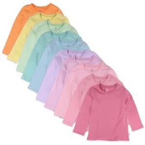 Honest Baby 10-Pack Organic Cotton Long Sleeve T-Shirts - 1 of 4