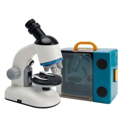 Topteng Kid Microscope Kit Set, Rotating Microscope, Educational Science Toys for Kids, White