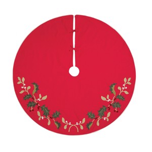 C&F Home Holly Branch Tree Skirt - 1 of 4