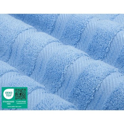 Sky Blue 100% Turkish Cotton Hand Towel Set, 16" x 28"