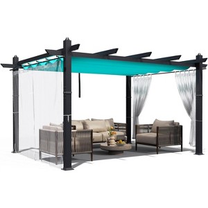 Aluminum Pergola, Outdoor Metal Gazebo with Adjustable Canopy, Reinforced Frame Outdoor Shelter for Backyard, Patio, Garden and Deck - 1 of 4