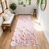 Washable Floral Living Room Rugs, Modern Farmhouse Butterflies Print Botanical Carpet for Bedroom, Soft Non Slip Floor Cover for Girls Nursery Room - 2 of 4