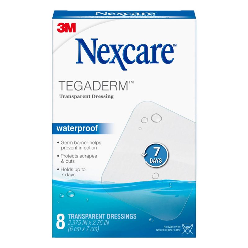 Nexcare Tegaderm Waterproof Transparent Dressing Bandage - 2-3/8 in x 2 3/4 in - 8ct., 1 of 13