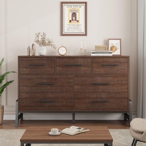 7 Dresser for Bedroom, Freestanding 52" Wide Drawer Dresser with Storage, Wooden Closet Storage Chest for Living Room, Bedroom, Entryway - 1 of 4