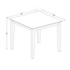 East West Furniture,Beautiful Dinette Table with Natural Color Table Top Surface - 2 of 4