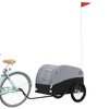vidaXL Bike Trailer Black and Gray 99.2 lb Iron 49.6 x 24.8 x 24.8" - 3 of 4