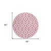 Blush And Ivory Geometric Washable Indoor Outdoor Area Rug - 3 of 4