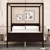 Whisen Queen Size Canopy Bed with Headboard & Footboard, Under-Bed Storage & Decor-Friendly Design - 2 of 4