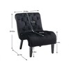 NicBex Velvet Accent Chair with Wooden Legs,Modern Armless Chair,Leisure Chair for Bedroom,Reading Room - 3 of 4