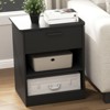 CIPACHO Black 1 Drawer Modern Nightstand with Charger Station USB Type C Ports AC Outlets and Ample Storage for Bedroom - 3 of 4