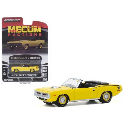 1970 Plymouth HEMI Barracuda Convertible Yellow Kissimmee, Florida (2016) "Mecum Auctions Collector Cars" 1/64 Diecast Model Car by Greenlight
