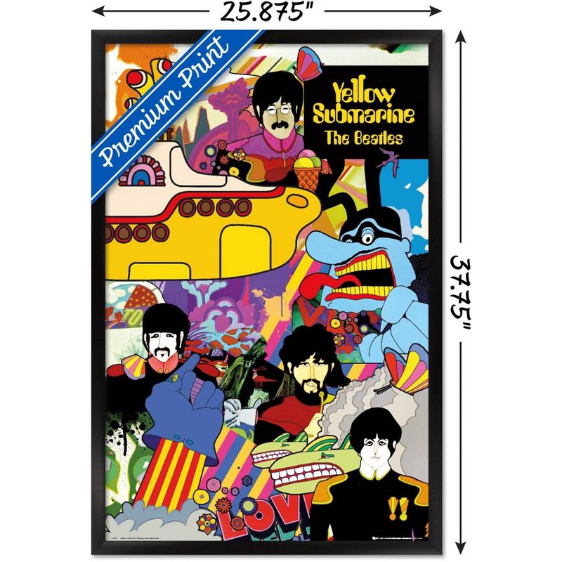 Trends International 24X36 The Beatles - Submarine Collage Framed Wall Poster Prints, 3 of 7