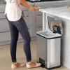 halo quality 13gal AirStep Feather Light Stainless Steel Step Trash Can: Kitchen Nonslip Base, Fingerprint-Resistant, Pedal-Operated Lid - 2 of 4
