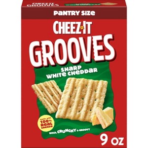 Cheez-It Grooves Sharp White Cheddar Crackers - 9oz - 1 of 4
