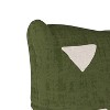 Green Triangle Print Throw Pillow - Skyline Furniture: Indoor Linen & Cotton, Zipper Closure, Removable Cover - 3 of 4