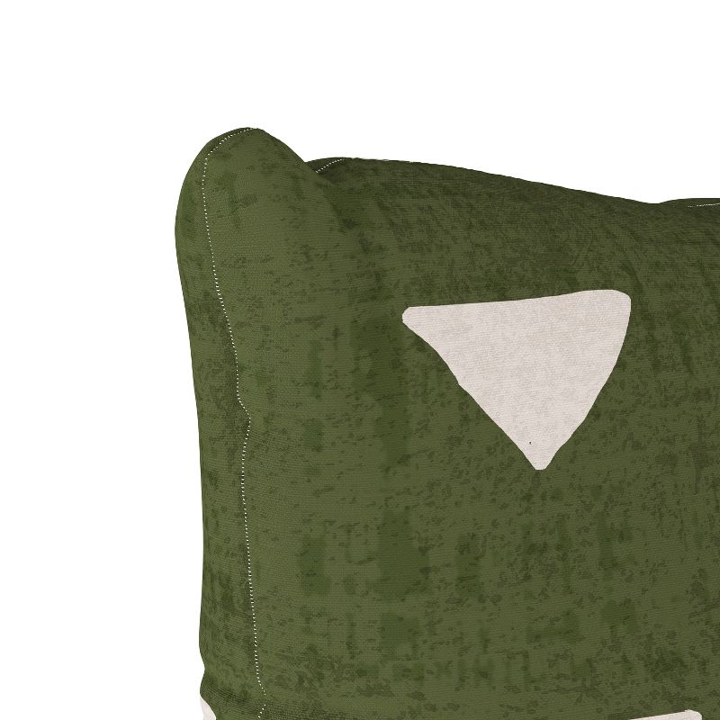 Green Triangle Print Throw Pillow - Skyline Furniture, 4 of 6