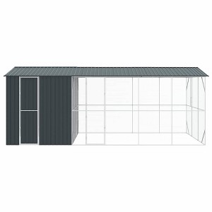 vidaXL Bird Cage Anthracite 422 x 103 x 142 cm Galvanized steel - 1 of 4