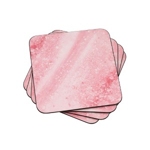 Pimpernel Minerals Rose Quartz Coasters Set of 6 – Soft Pink Stone