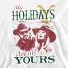 Men's Yellowstone Christmas My Holidays Are All Yours Crewneck Sweatshirt - 2 of 4