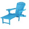 Jiallo Oceanic Collection Adirondack Chaise Lounge Chair Foldable, cup and glass holder, built in ottoman, Set of 2 - 2 of 4