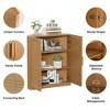 Spassway Trapezoidal Wood Corner Cabinet Freestanding Corner Shelf with 5 Doors Storage Cabinet for Living Room Bathroom Kitchen Bedroom - 4 of 4