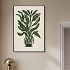 Art Remedy Green Vase I Minimalistic Botanical and Floral Art Prints Framed - 2 of 4