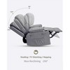 Oversize 27" Recliner Chair, Single PU Leather Sofa with Side Pocket, Chaise Lounge Reclining Seat with 2 Cup Holders for Living Room, Bedroom - 3 of 4