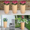 Tall Planter, Square Planter Set of 2, Large Indoor/Outdoor Flower Pots with Drainage Holes, Water Level Monitor & Wheels for Patio, Balcony, Garden - 3 of 4